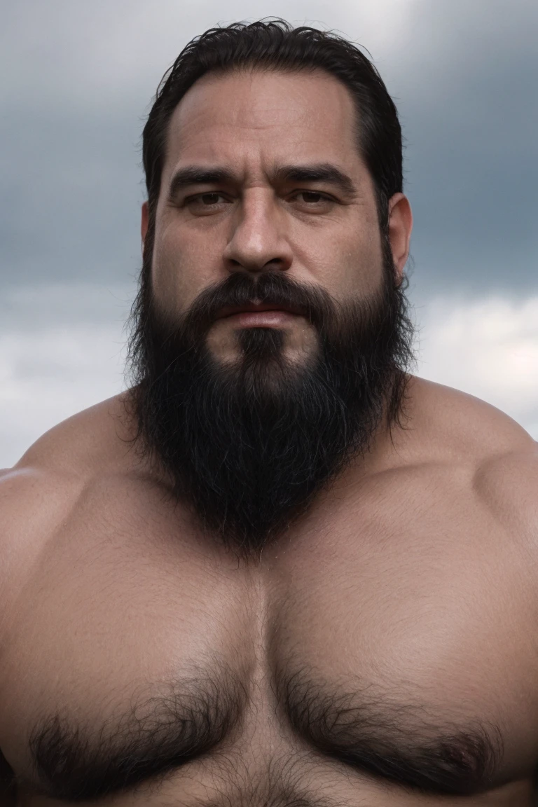 Hyperrealistic Very Realistic 8K Resolution Very Realistic Best Ultra High Definition resolution Very Realistic Photorealistic picture of a realistic bearded hairy Bald Kratos man in the snow, handsome stocky black, man with on, God of War Ragnarok Kratos, strong hairy chest and arms, with very realistic tattoos, very realistic hairy strong chest and arms, very realistic hairy chest, very realistic pecs, very realistic strong legs, in tiny realistic underwear with bulges, very realistic lips, very realistic lip details, very realistic belly, very realistic eyes, very realistic eyes details, very realistic thick chubby neck, very realistic neck lines, very realistic neck details, very realistic face, very realistic face details, 47 year old man, small transparent underwear, bald, very realistic kratos muscle bear beefy buff beefy bear buff beefy big belly thick big beefy big manly bulky muscular bodybuilder muscle bear, very realistic, very realistic photography, very detailed, full body portrait, 8k Resolution, very defined details, cinematic, 8k, epic Steven Spielberg movie still, sharp focus, by pascal blanche rutkowski repin artstation hyperrealism painting concept art of detailed character design matte painting, 8k resolution God of War Ragnarok 