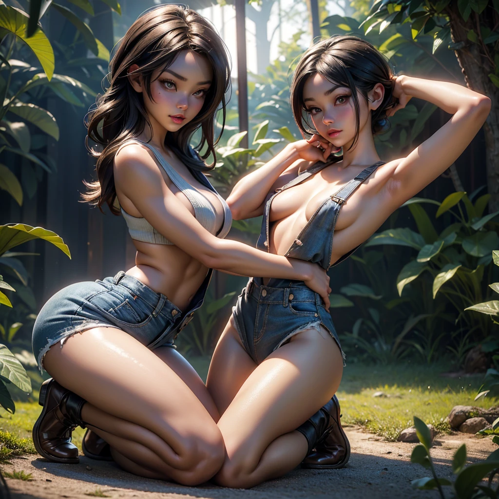 Beautiful Alluring farmer girl jenna ortega, Bare Skin, Athletic Well Toned Body, slender hot body, Elegant Form, tan Skin, working at a field outside, overalls, Beautiful Face, Octane Render, Digital Art, Extreme Detail, 4k, Ultra Hd, Polished, Beautiful, Hyperdetailed, Intricate, Elaborate, Meticulous, Photorealistic, Sharp Focus, Wlop, Character Design, Unreal Engine, 3d Rendered, Volumetric Lighting, Reflections, Glossy, Digital Illustration, Sensual Pose, Suggestive Pose, Lewd, Full Body Shot, anatomically correct 💖❤💕💋❣