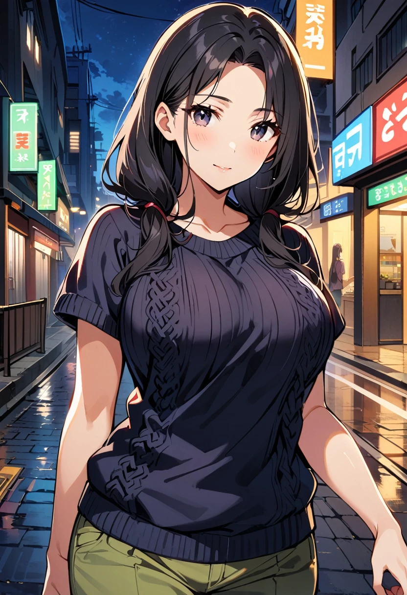 age Girl、(masterpiece:1.4)、(In 8K、Realistic、RAW Photos、Highest quality:1.4)、(True Face:1.4)、(Realistic Skin:1.3)、Ultra-high resolution、超Realistic、Beautiful details in the eyes、Black hair Long hair、耳Nipple Ring、secretary、company employee、White collared shirt、Black trousers、Attention to detail、(Big Breasts:1.5)、choker、blush、Embarrassed look、Attractive face、In front of the station、stand、Business Bags