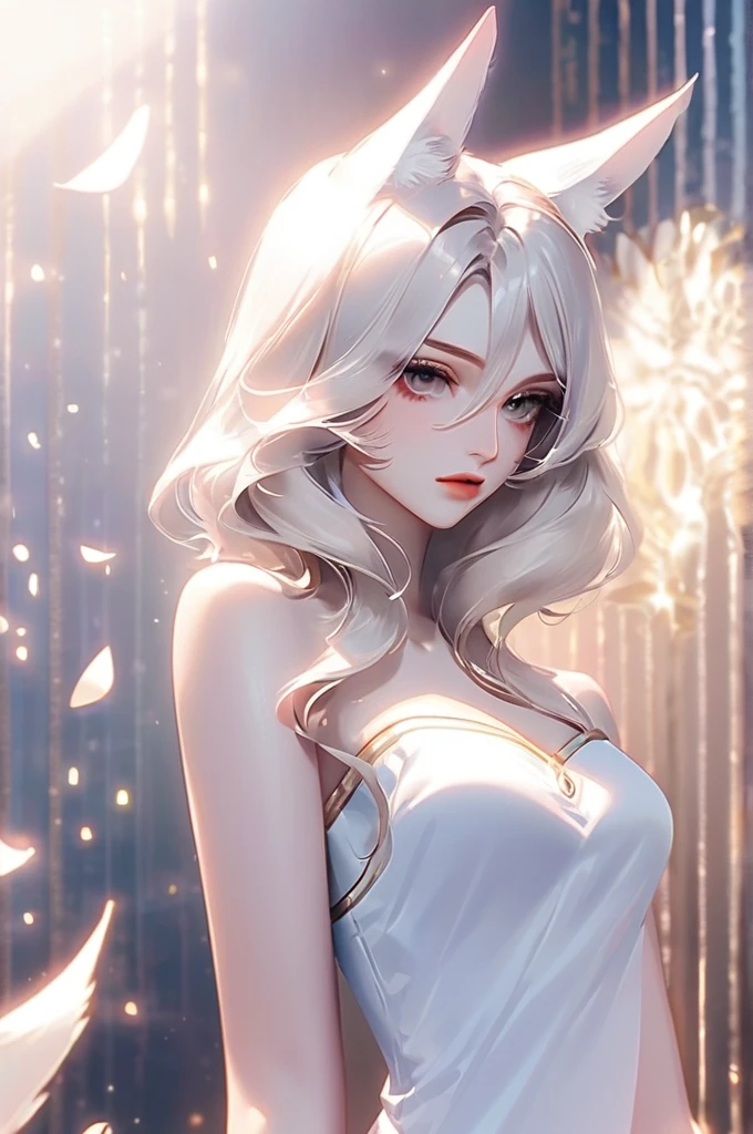 ((Лучшее качество)), ((шедевр)), (подробный), The girl with fox ears is naked