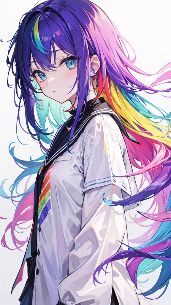 rainbow colored hair