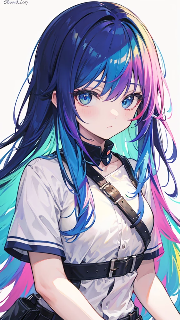 rainbow colored hair