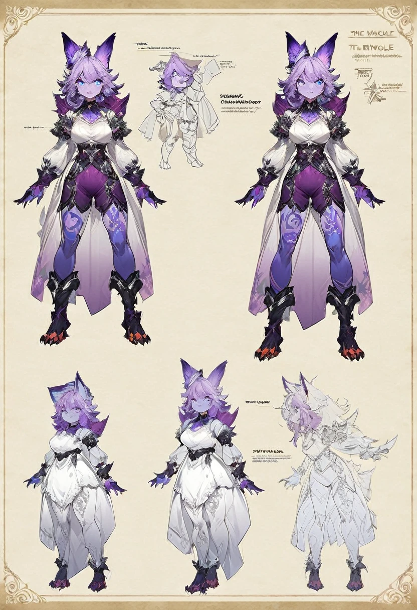 a drawing of a woman with purple hair and a white top, detailed Full body concept, full body commission for, detailed full body, full body details, Full body concept, Fun full body pose, detailed full body, Full body of the character, SFW version, detailed Full body concept art, female fursona, Full body with costume, the whole body very detailed