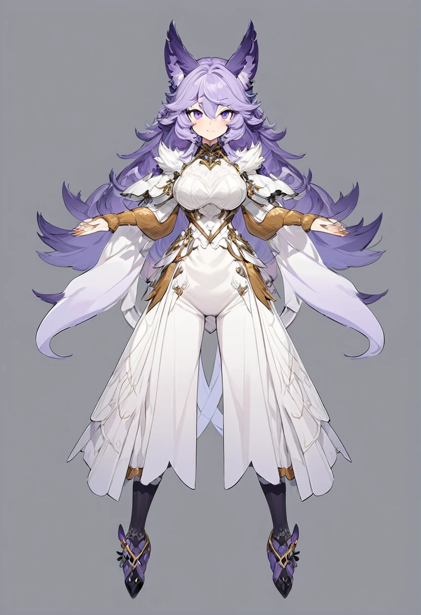 a drawing of a woman with purple hair and a white top, detailed Full body concept, full body commission for, detailed full body, full body details, Full body concept, Fun full body pose, detailed full body, Full body of the character, SFW version, detailed Full body concept art, female fursona, Full body with costume, the whole body very detailed