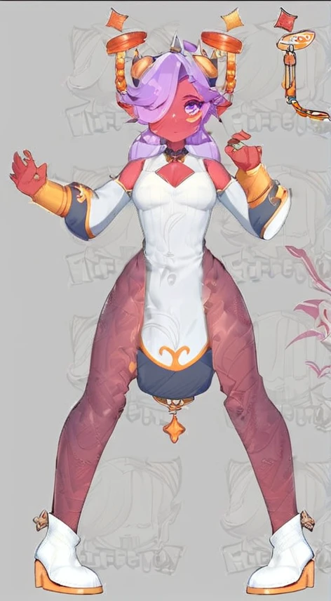 a drawing of a woman with purple hair and a white top, detailed Full body concept, full body commission for, detailed full body, full body details, Full body concept, Fun full body pose, detailed full body, Full body of the character, SFW version, detailed Full body concept art, female fursona, Full body with costume, the whole body very detailed