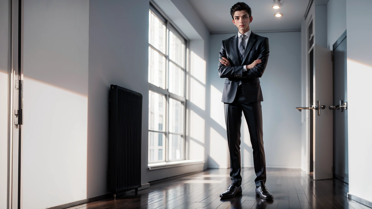 full body straight standing pose a young man, handsome, businessman suit, entrepreneur man, white background, simple white background,