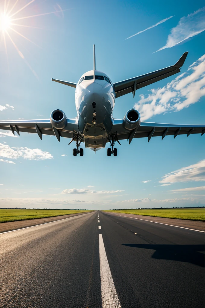 Open Road through plane land