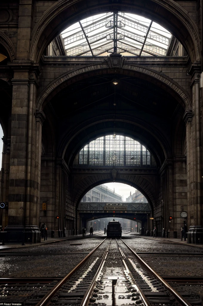 Waterloo Station in the late 18th century was a bustling and chaotic hub, reflecting the rapid pace of industrial progress. The station, in its early form, was a mix of grandiose architecture and utilitarian design. The entrance featured imposing stone arches and iron railings, with gas lamps casting a flickering light that danced on the cobblestone pavement.