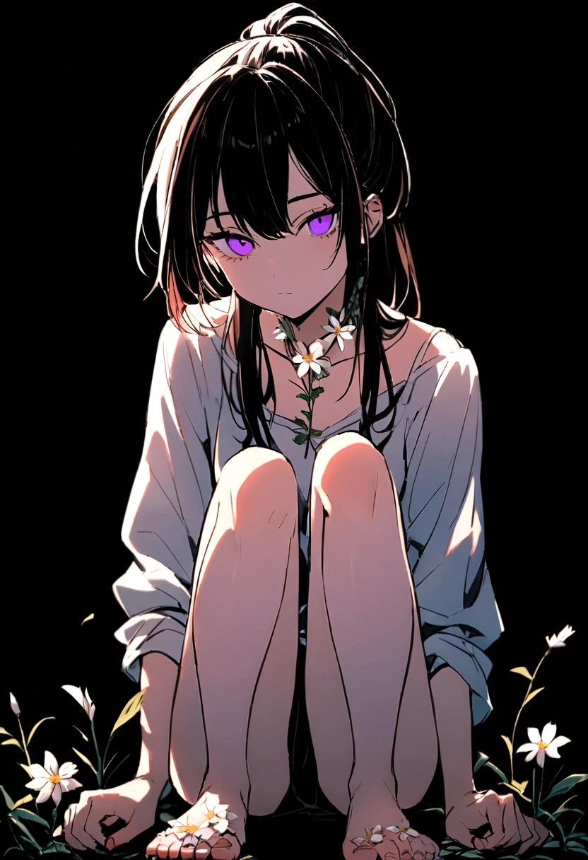 , Dark look, Flowers growing on my neck, There are flowers growing on my feet