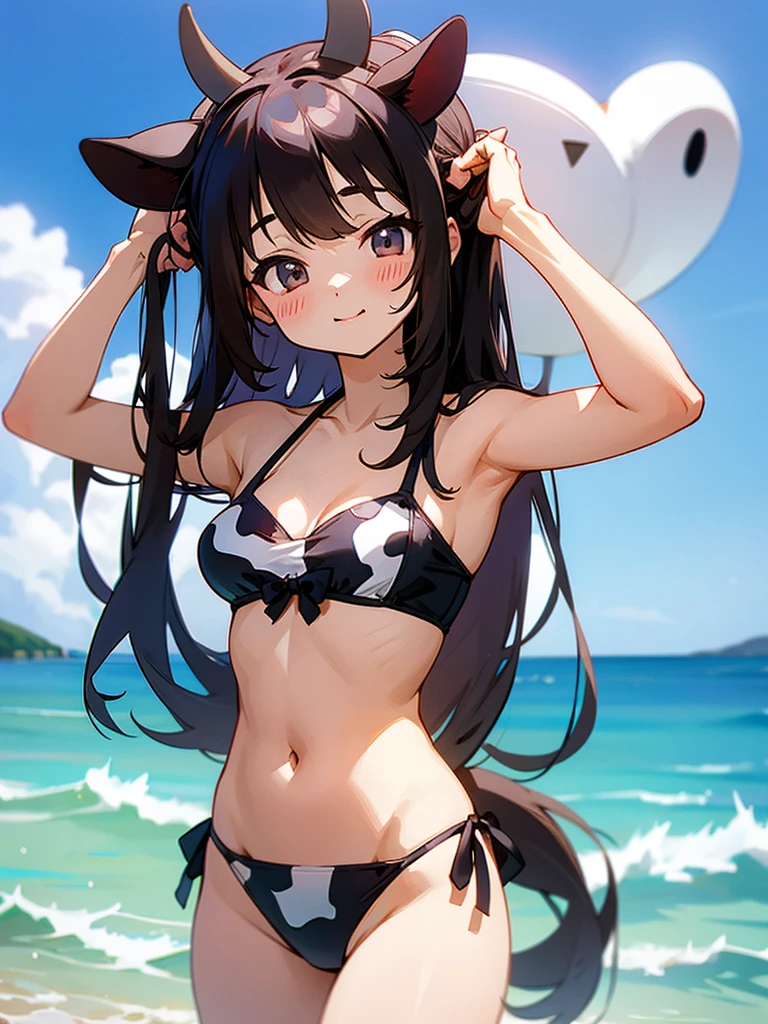 Nuko ears Cow print bikini Cute beauty
