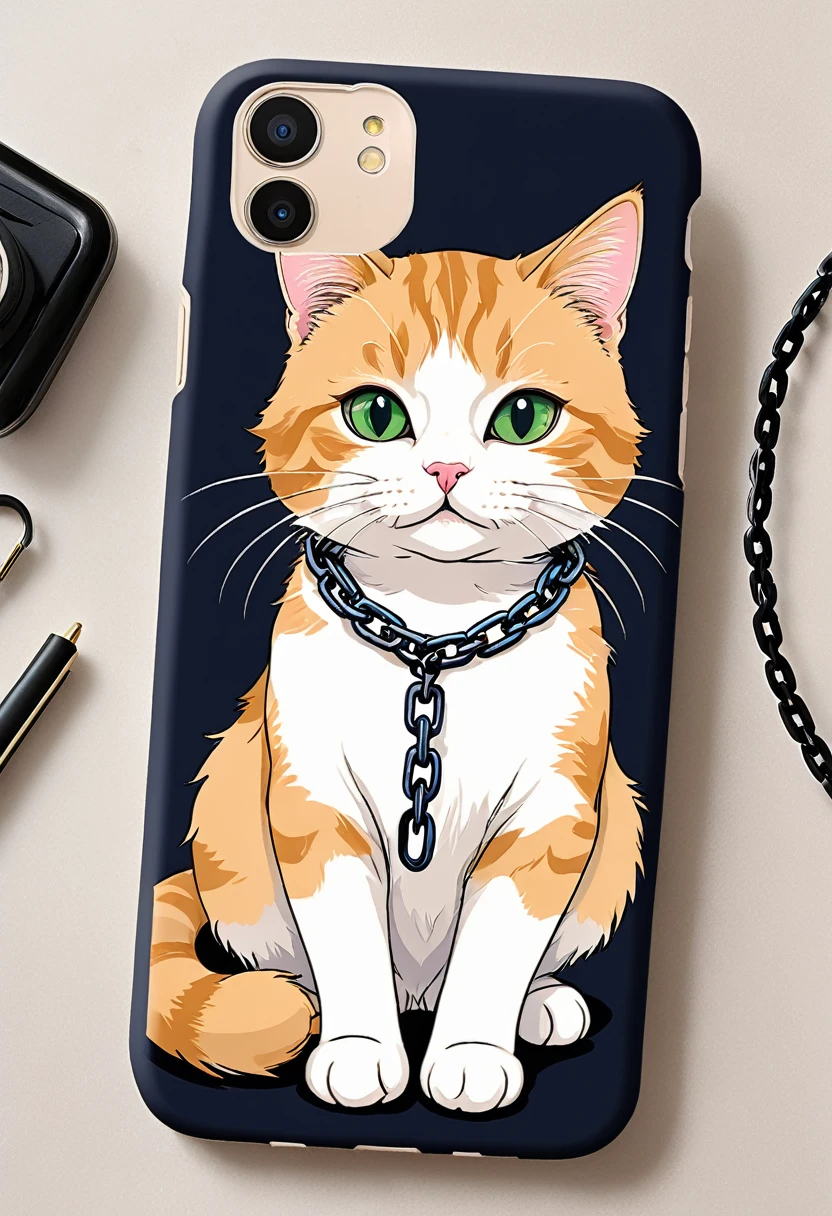 Chain phone case design：1 Cat