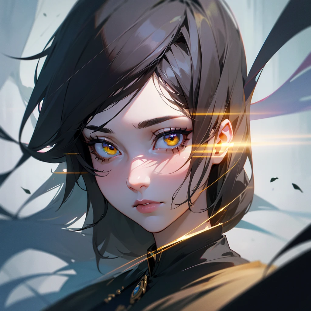a beautiful girl wizard, ghost, with yellow pupils, with a burnt skirt and long black hair, (best quality,4k,8k,highres,masterpiece:1.2),ultra-detailed,(realistic,photorealistic,photo-realistic:1.37),detailed face,extremely detailed eyes and face,longeyelashes,beautiful detailed eyes,beautiful detailed lips,ornate dress,dramatic lighting,surreal atmosphere,ethereal,dark fantasy,dark magic