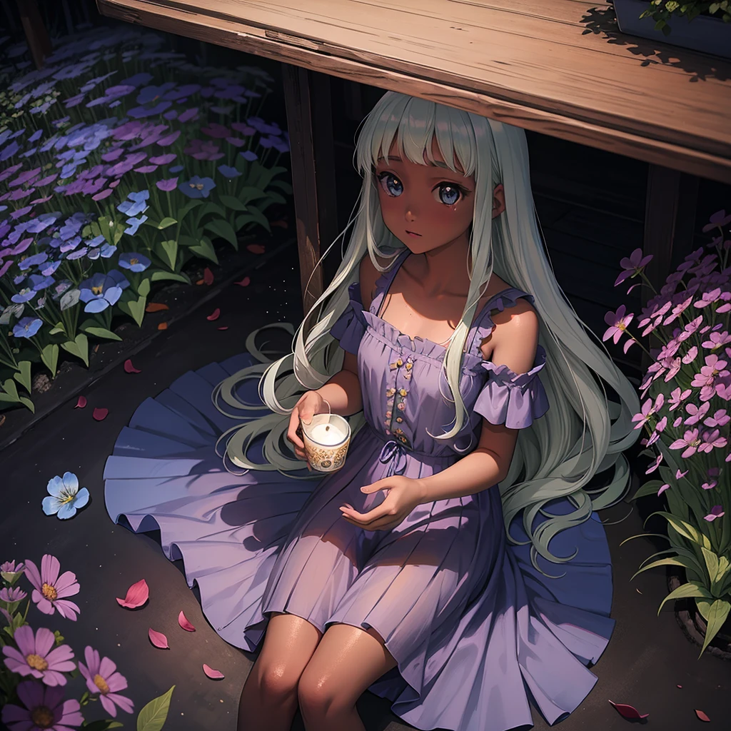 最high quality、high quality、10 years old、god々Twilight of、Moonlight meadow、moonlight、Long dress