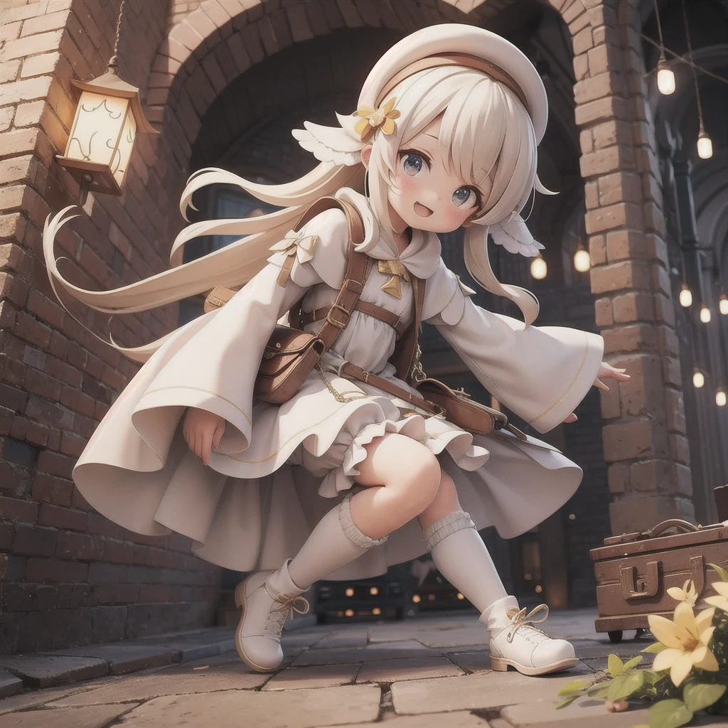 girl 、Medieval dress with panniers、Low Angle、wear bloomers、You can see the drawer、god々Twilight of