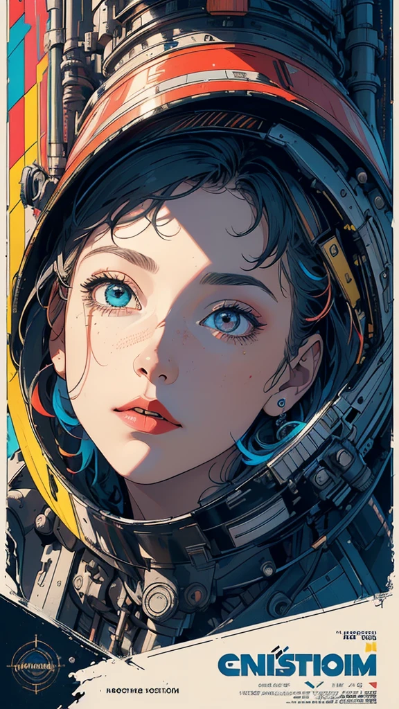 (((masterpiece, highest quality))),(((solo:1.2))),(((1girl:1.2))),32k wallpaper, very detailed, poster, vintage science fiction,(((((geometric cinematic movie poster))))), (bauhaus), shape,(((abstract))),(mid century modern),movie poster,(((((portfolio))))),(((((Close-up))))),(((((bust up))))),((((more various angle)))),(((highlight))),Vast landscape,((((heterochromia)))),(((complete. detailed face))),(((Extremely talented))),(((most complecated machine))),((Overall colorfully))(((text))),(((typography))),(((sentence))),(((Label))),(detailed movie poster),(((((most complicated machine))))),(((genius mechanic))),