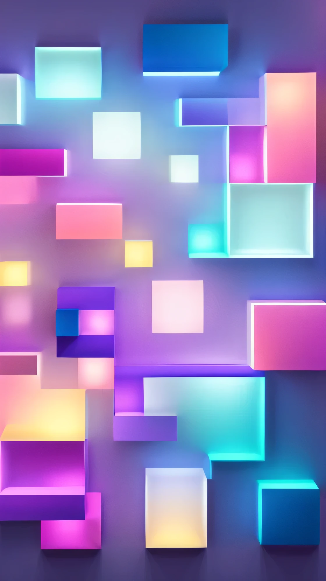 Mechanically aligned White background Colorful linear flash beautiful Gradation Squares, circles, and triangles all mixed together High density space beautiful
