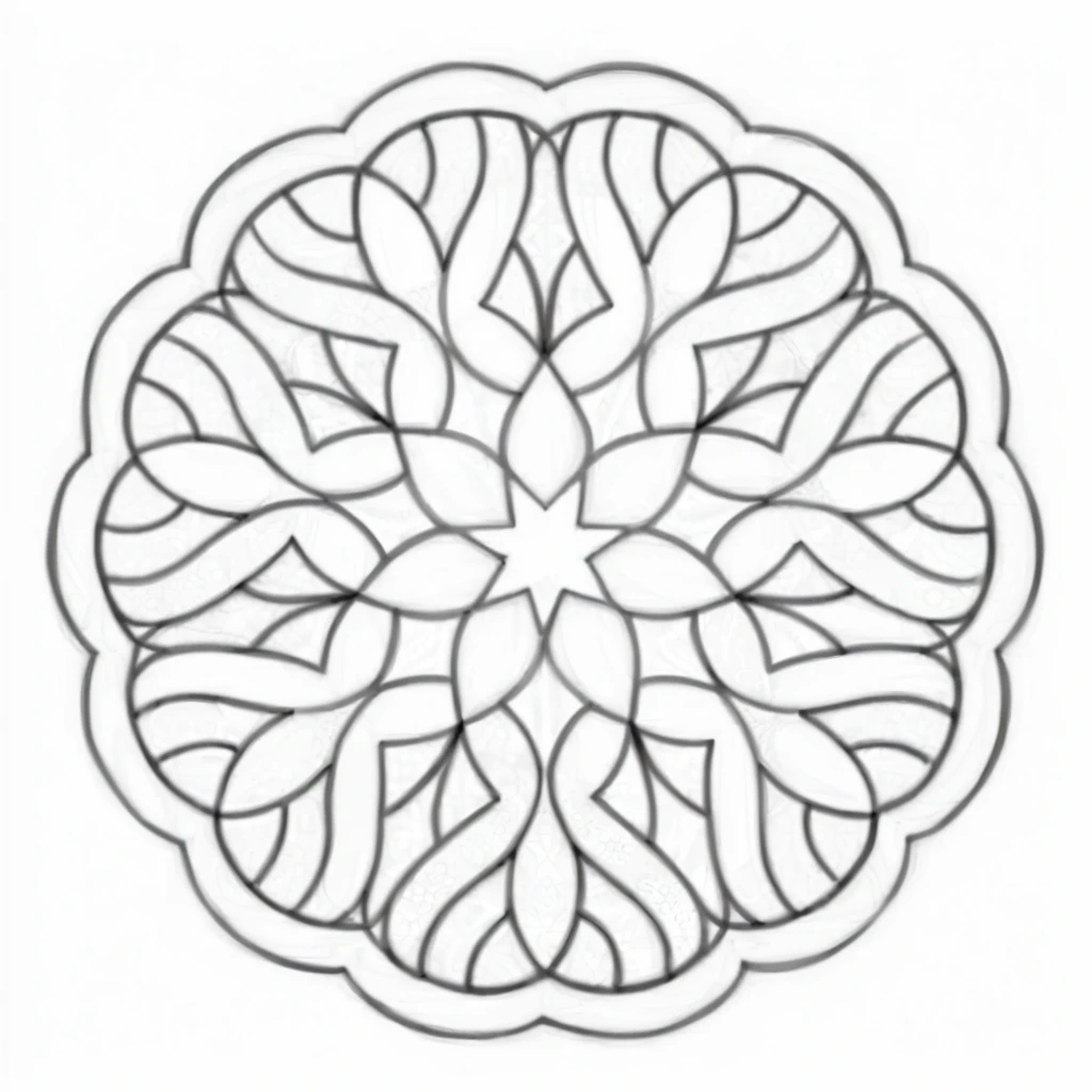 4k, black and white drawing of circular design, mandalas, mandalas, intricate designs, intricate thin lines, centering radial design, coloring pages, simplified zentangle, coloring book outline, mandala ornament, round design, large motif, black and white only, no outline, intricate designs, coloring book, celtic design, intricate lines, no gradients