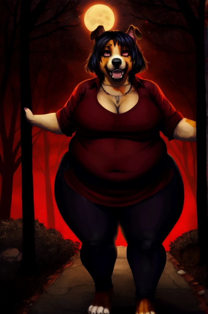 Fat Dog girl horror nightmear
