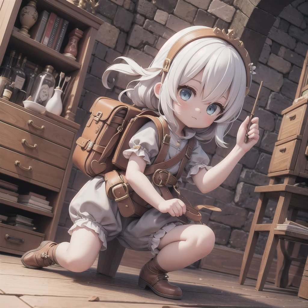 girl 、Medieval dress with panniers、Low Angle、wear bloomers、You can see the drawer、Ragnarlog