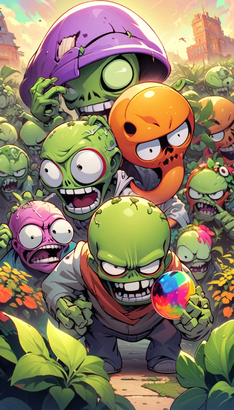 Plants vs. Zombies,Bright and colorful,High Saturation,CG Art, Makoto Shinkai's photo, pure, Concept Art, Lofi Art style,Shinkai Makoto animation art style, Lofi Art, Beautiful anime scene, Anime Landscape, Detailed scenery, Makoto Shinkai's style, Makoto Shinkai's style, Enhance Details