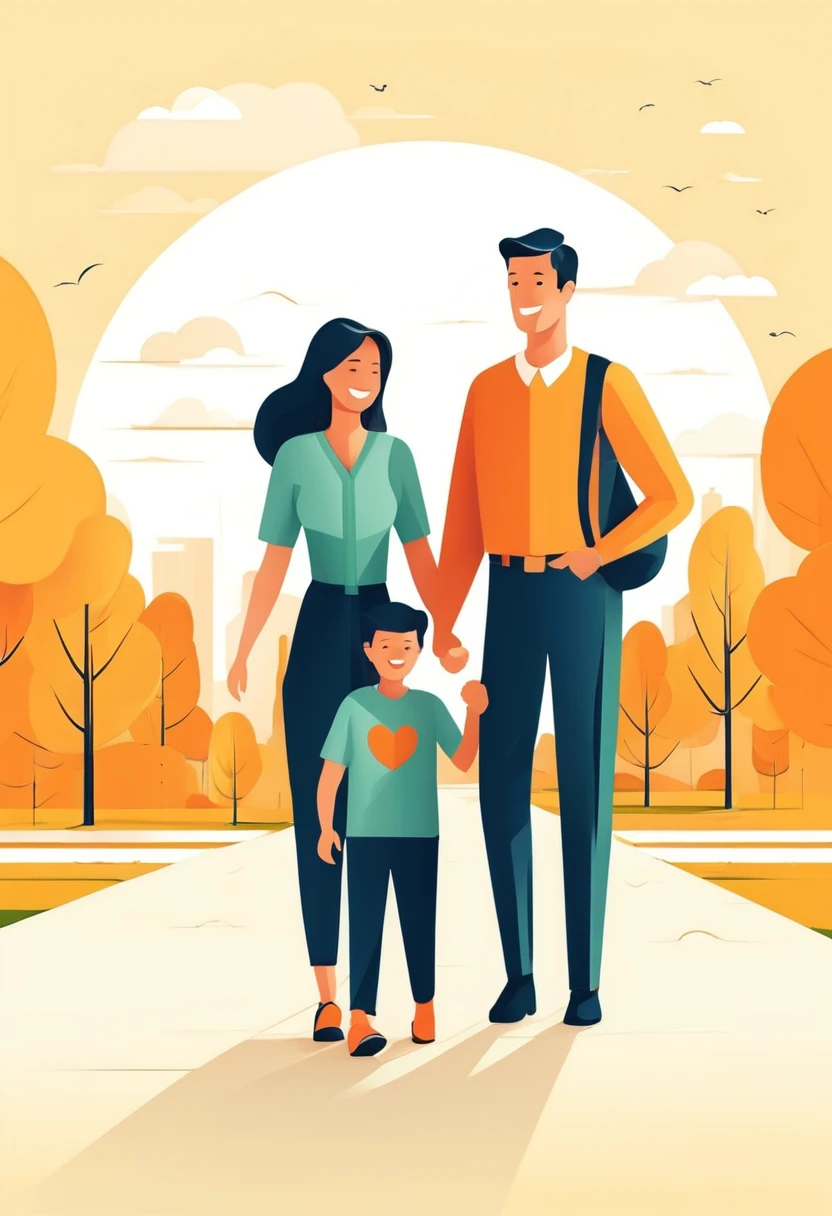 America family day illustration flat design