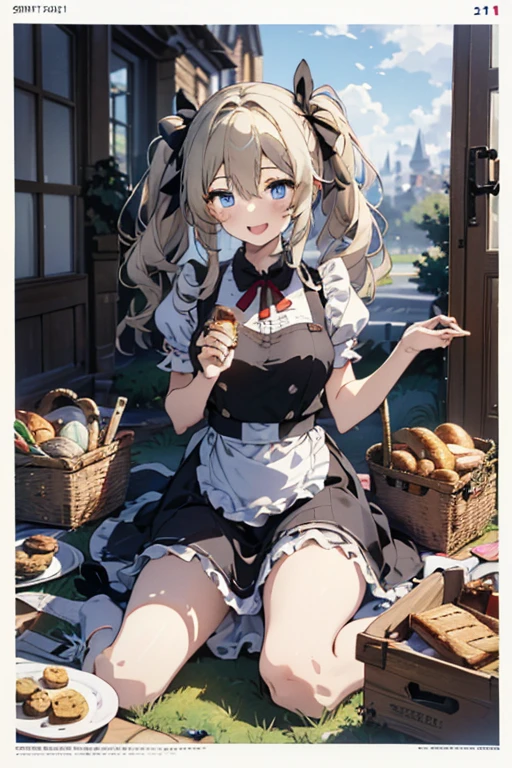 (perky chest:1.2), (pointed chest:1.2),(((Black Tunic:1.3))),(((cakes and bread in the basket),Cute and beautiful girl,Cute round face,Cute smile,with blush cheeks,Red Lip,a girl 22 years old, nsfw:1.2, beautiful body:1.3), shinny skin, BREAK, ((alice in the wonderland:1.3, cute, kawaii, lovely, funny, a girl falling down from sky:1.3, girl flying in sky:1.2, girl floating in air:1.3, rolling upskirt by wind:1.5, (with sparkling eyes and a contagious smile),open mouth, Looking at Viewer, surprised, putting hands on crotch over the skirts:1.35)), BREAK, ((floating things as follows:1.3, PlayingCards, Trump, tea cup, tea pot, tea spoons, pocket watch:1.3, lip sticks, candies:1.2, cookies, jam bottles, classical door_keys)), ((long purply_Blue dress :1.5, wearing long flaired skirt:1.3, the skirt is blowing:1.3, cute White Apron, black stockingedium long platinum-blonde hair:1.2, twin tail hair:1.6, tied hair with a cute ribbon), (Blue eyes, bright pupils with highlights, detailed eyes), (lying down on your back:0.7, spreading legs with rising up straight:0.7), sexy posture, fantastic colorful art, (fantasy art:1.2, wondered images), ((correct anatomy:1.5, perfect anatomy:1.3, correct hand, )),