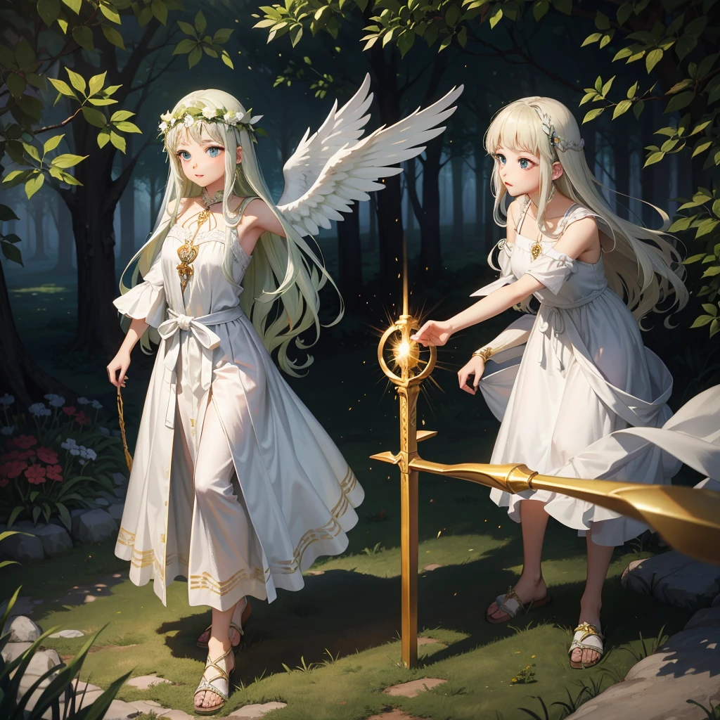 最high quality、high quality、、Greek mythological god々Costume、Sanctuary Grasslandoonlight、Long dress、elysion
