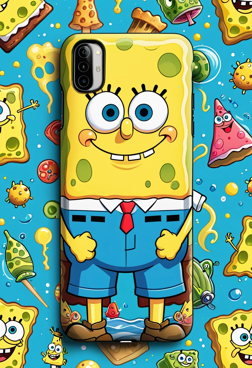 Mobile phone case design：Pattern about SpongeBob