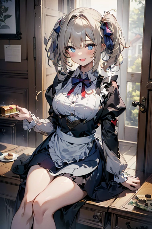 (perky chest:1.2), (pointed chest:1.2),(((Black Tunic:1.3))),(((cakes and bread in the basket),Cute and beautiful girl,Cute round face,Cute smile,with blush cheeks,Red Lip,a girl 22 years old, nsfw:1.2, beautiful body:1.3), shinny skin, BREAK, ((alice in the wonderland:1.3, cute, kawaii, lovely, funny, a girl falling down from sky:1.3, girl flying in sky:1.2, girl floating in air:1.3, rolling upskirt by wind:1.5, (with sparkling eyes and a contagious smile),open mouth, Looking at Viewer, surprised, putting hands on crotch over the skirts:1.35)), BREAK, ((floating things as follows:1.3, PlayingCards, Trump, tea cup, tea pot, tea spoons, pocket watch:1.3, lip sticks, candies:1.2, cookies, jam bottles, classical door_keys)), ((long purply_Blue dress :1.5, wearing long flaired skirt:1.3, the skirt is blowing:1.3, cute White Apron, black stockingedium long platinum-blonde hair:1.2, twin tail hair:1.6, tied hair with a cute ribbon), (Blue eyes, bright pupils with highlights, detailed eyes), (lying down on your back:0.7, spreading legs with rising up straight:0.7), sexy posture, fantastic colorful art, (fantasy art:1.2, wondered images), ((correct anatomy:1.5, perfect anatomy:1.3, correct hand, )),
