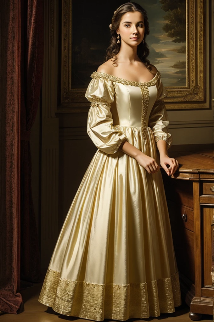 Young woman in a pretty dress for a night
