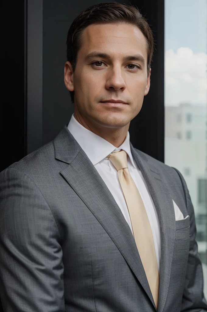 A white male lawyer in a business suit, professional profile photo, professional image, in a business suit, detailed professional photo, attorney, very professional, confident face, no smile, in a black business suit, detailed professional, in a business suit, 45 years old