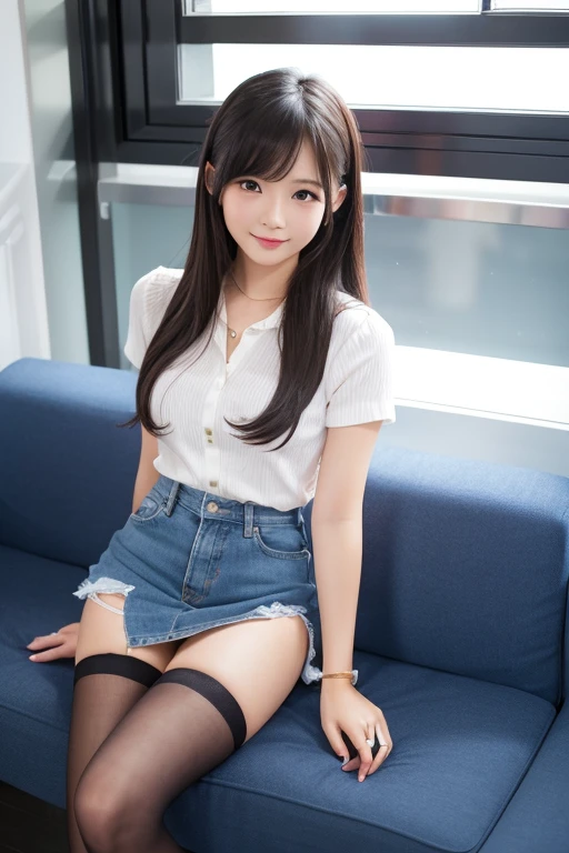 Cute Girls、high school girl、clear、mini skirt、stockings、See-through、sit