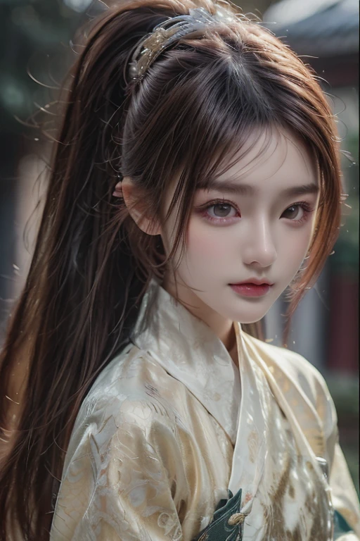 Fei Yu_robes, red cloth， Gold Embroidery， black embroidered gold， high ponytail， depth of field， Ancient Chinese scenery， elegant woman, big breasts, long hair, braid, red hair, 22 year old woman， ulzzang-6500v1.1， （manuscript： 1.2）， （realistic： 1.3） ， สาวสวยกับdetailsที่สวยงาม， ดวงตาและใบหน้าที่Very detailed， ดวงตาพร้อมdetailsที่สวยงาม，small waist, nonsense， The resolution is incredibly ridiculous.， hugeFilesize， ไฮเปอร์details， High resolution， Very detailed， best quality， Masterpiece， illustration， มีdetailsและสวยงามเป็นพิเศษ， Very detailed， CG， unity， 8k wallpaper， Surprisingly， details， Masterpiece， Highest quality， official art， วอลล์เปเปอร์ CG unity 8k ที่มีdetailsมาก， Cinematic lighting， （Perfect shiny skin：0.6）， The lines are thin and smooth.， （floating)， ear nipple ring ， Masterpiece， best quality best，earring