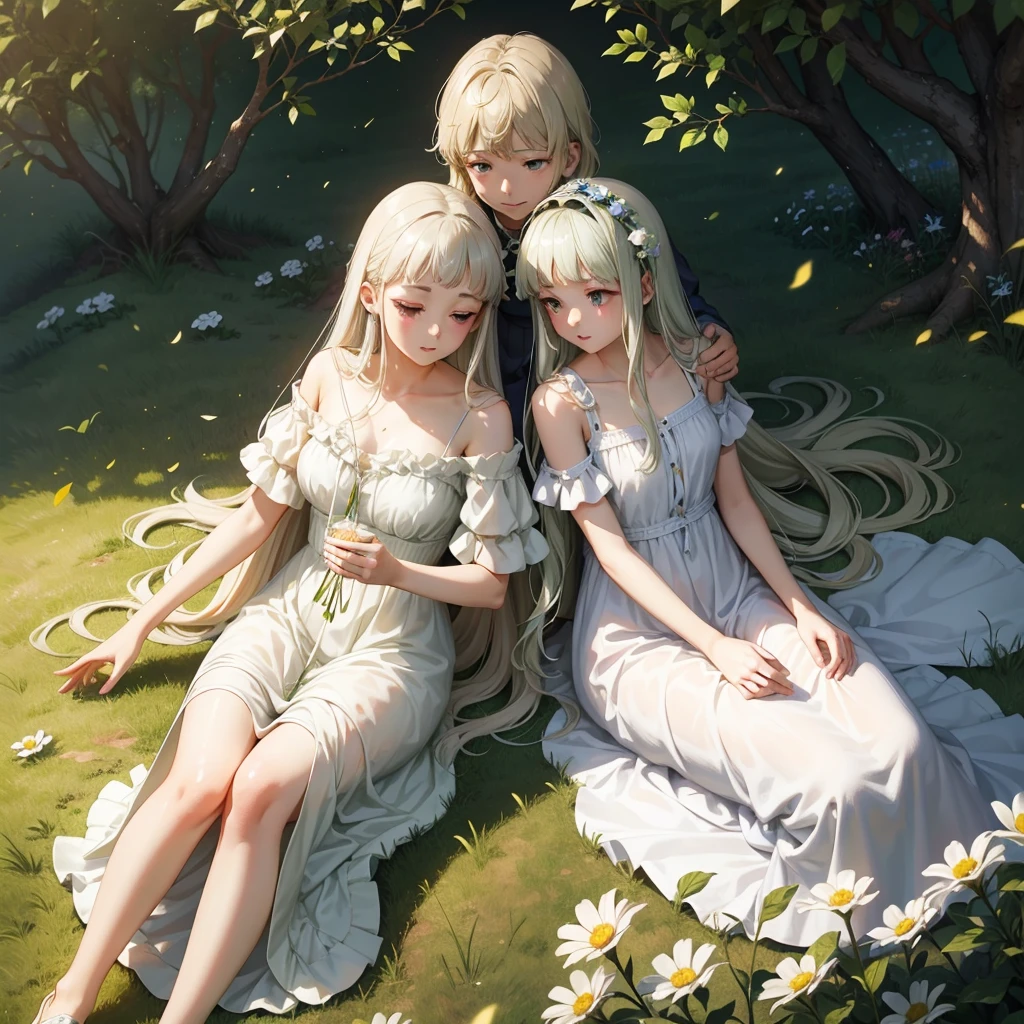 最high quality、high quality、Young Greek God々、Sanctuary Grasslands、Long dress、Full of light、Mysterious