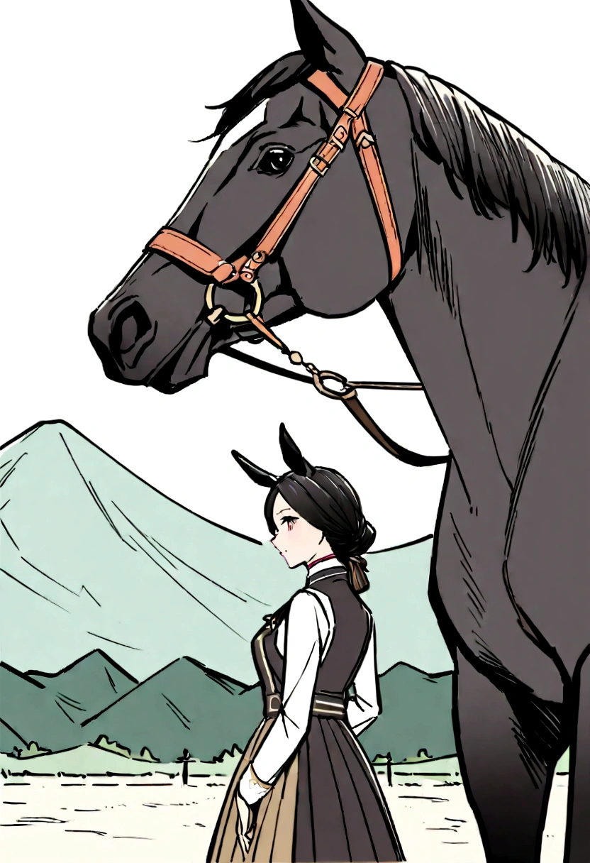 "Explaining Khutulun's 10 impressive collections,000 horses. Showing off the vastness of her equestrian wealth, Attention to detail in the horses and landscape. --3 pieces included:4 --q 1 --stylize 500"