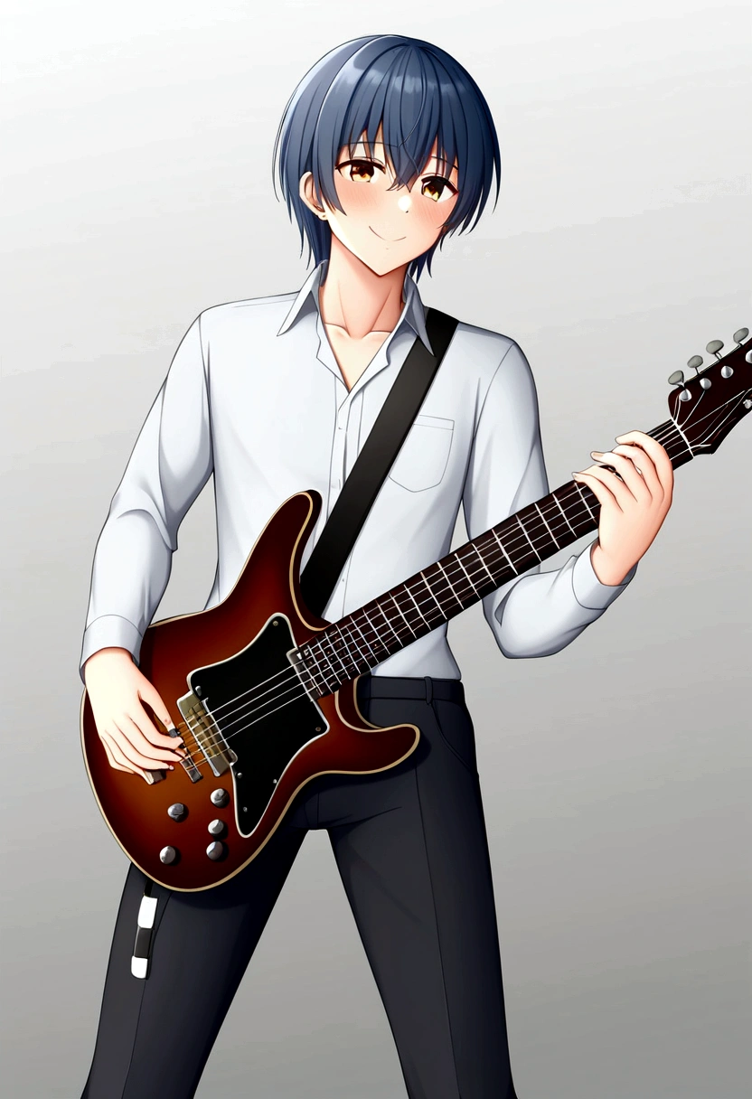 Kyoto Animation、6 strings、There are six pegs、high school girl、Electric guitar、Fender Stratocaster、Big Stage、front