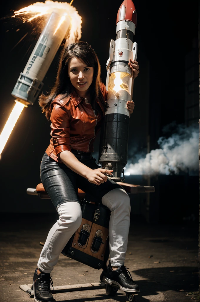 rocker riding a rocket
