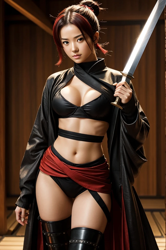 Young female kunoichi, sexy, swords, One Piece setting