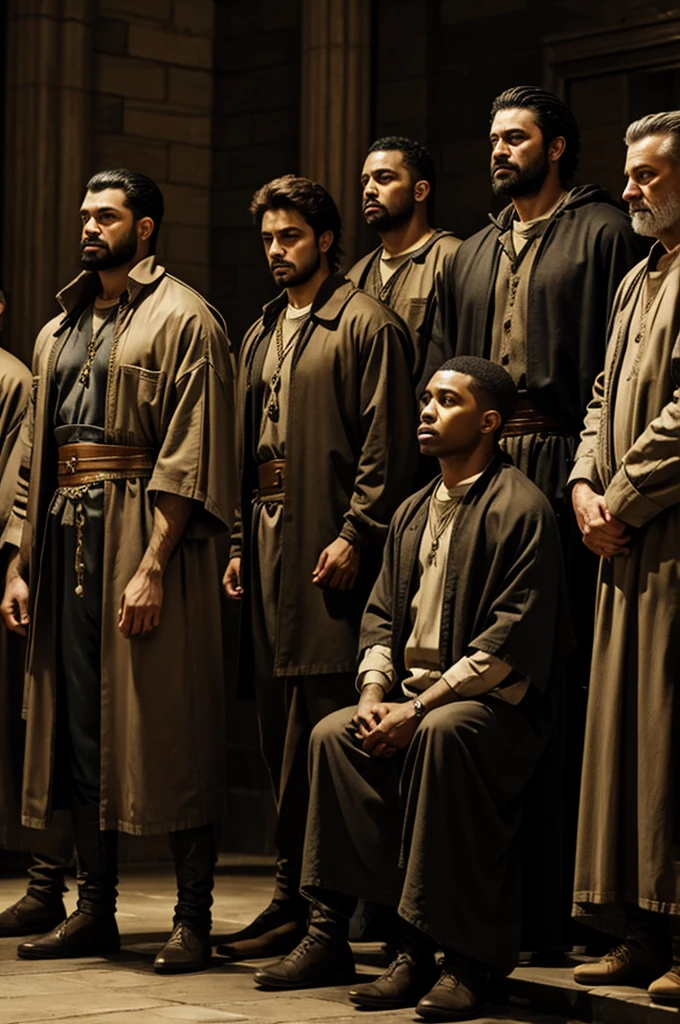 Jóse in Egyptia prison with two prisoners
