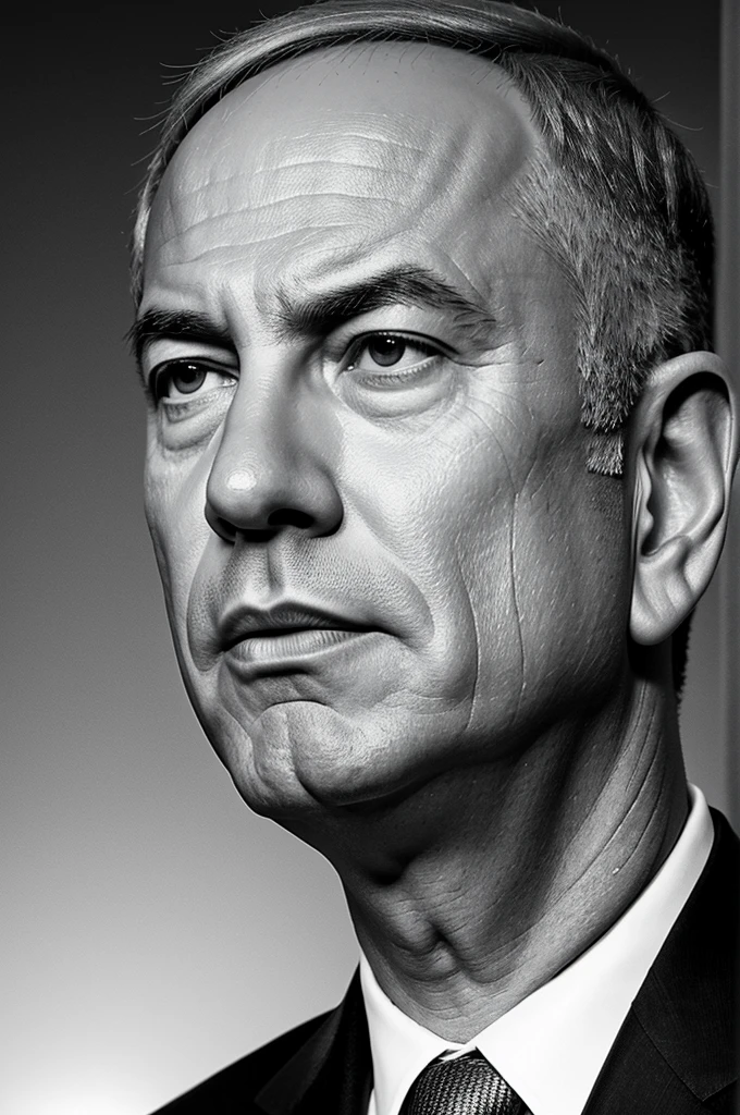 Create an image of Netanyahu that expresses his greatness 