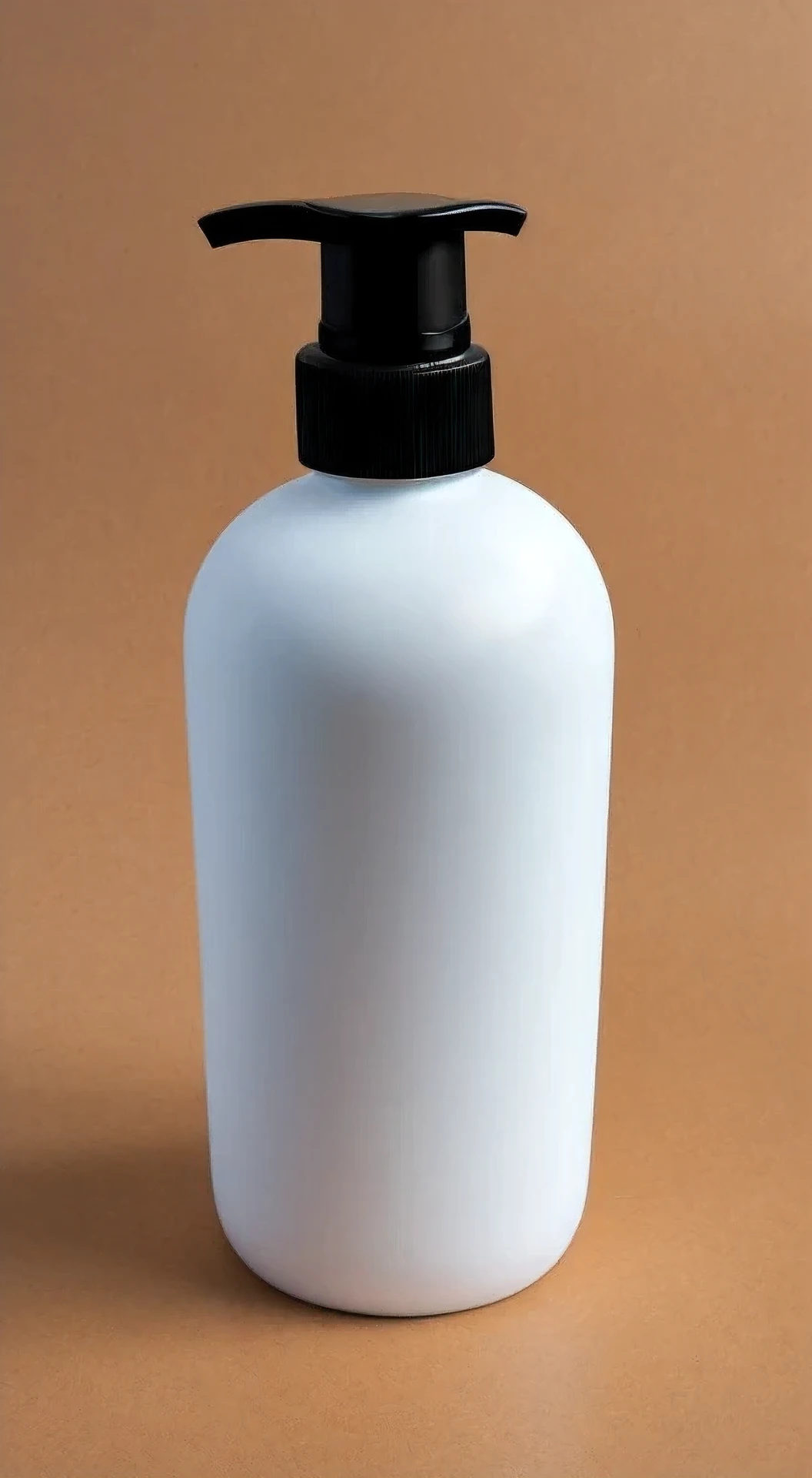 Product photo of one white lotion bottle with a black cap