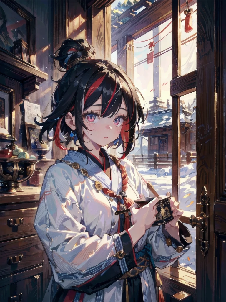 hwah jah,(streaked hair:1.2),jiangshi,, best quality , masterpiece, illustration, an extremely delicate and beautiful, extremely detailed ,CG,unity,8k wallpaper, Amazing, finely detail, masterpiece, best quality,official art,extremely detailed CG unity 8k wallpaper,absurdres, incredibly absurdres, huge filesize , ultra-detailed, highres, extremely detailed,beautiful detailed girl, extremely detailed eyes and face, beautiful detailed eyes,light on face,