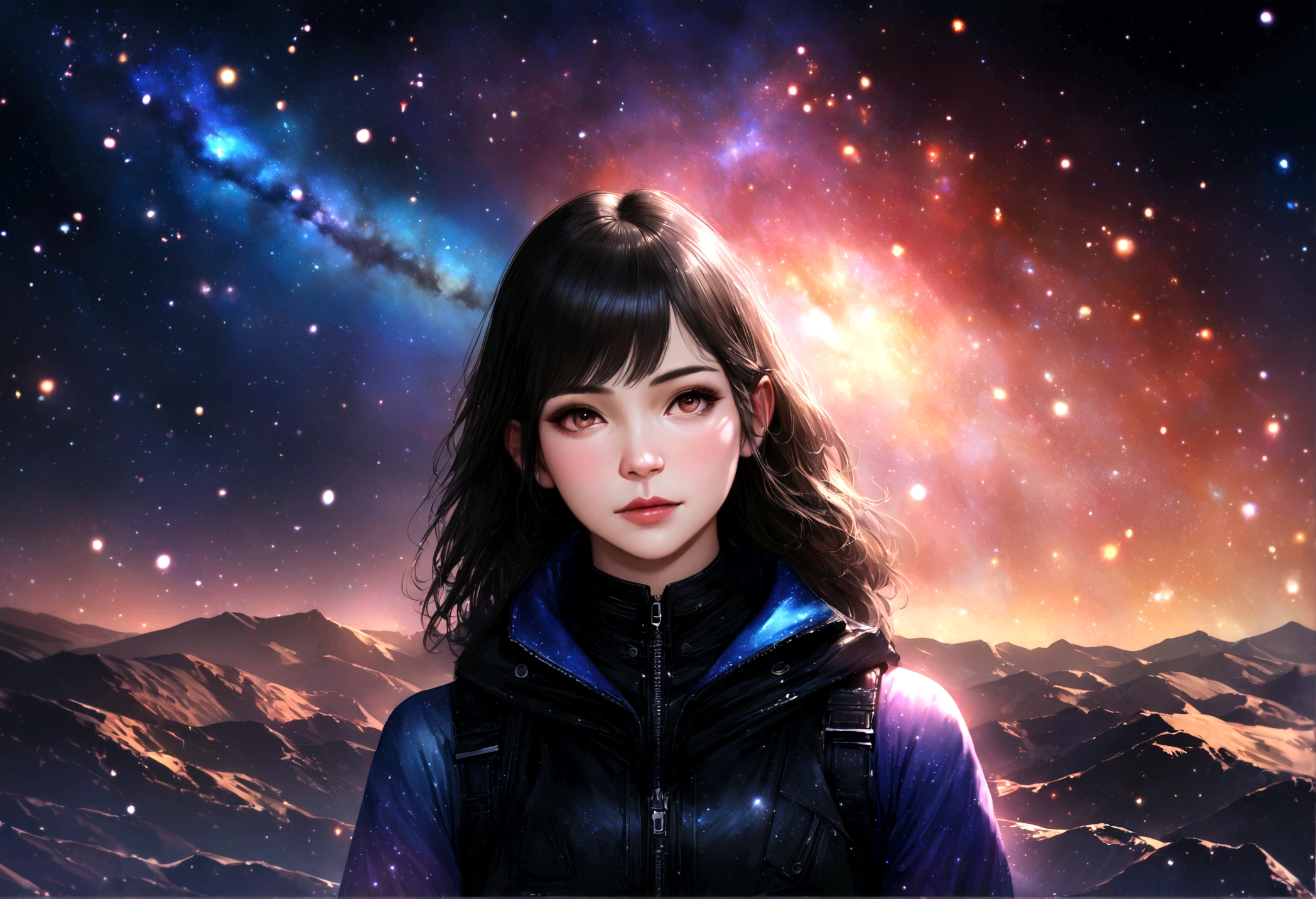 universe,Milky Way,Glitter effect,Highest quality, 8K, High resolution, masterpiece:1.2, Very detailed, Realistic:1.37, High resolution, 超High resolution, Ultra-fine painting, Very detailed, Professional, Vibrant colors