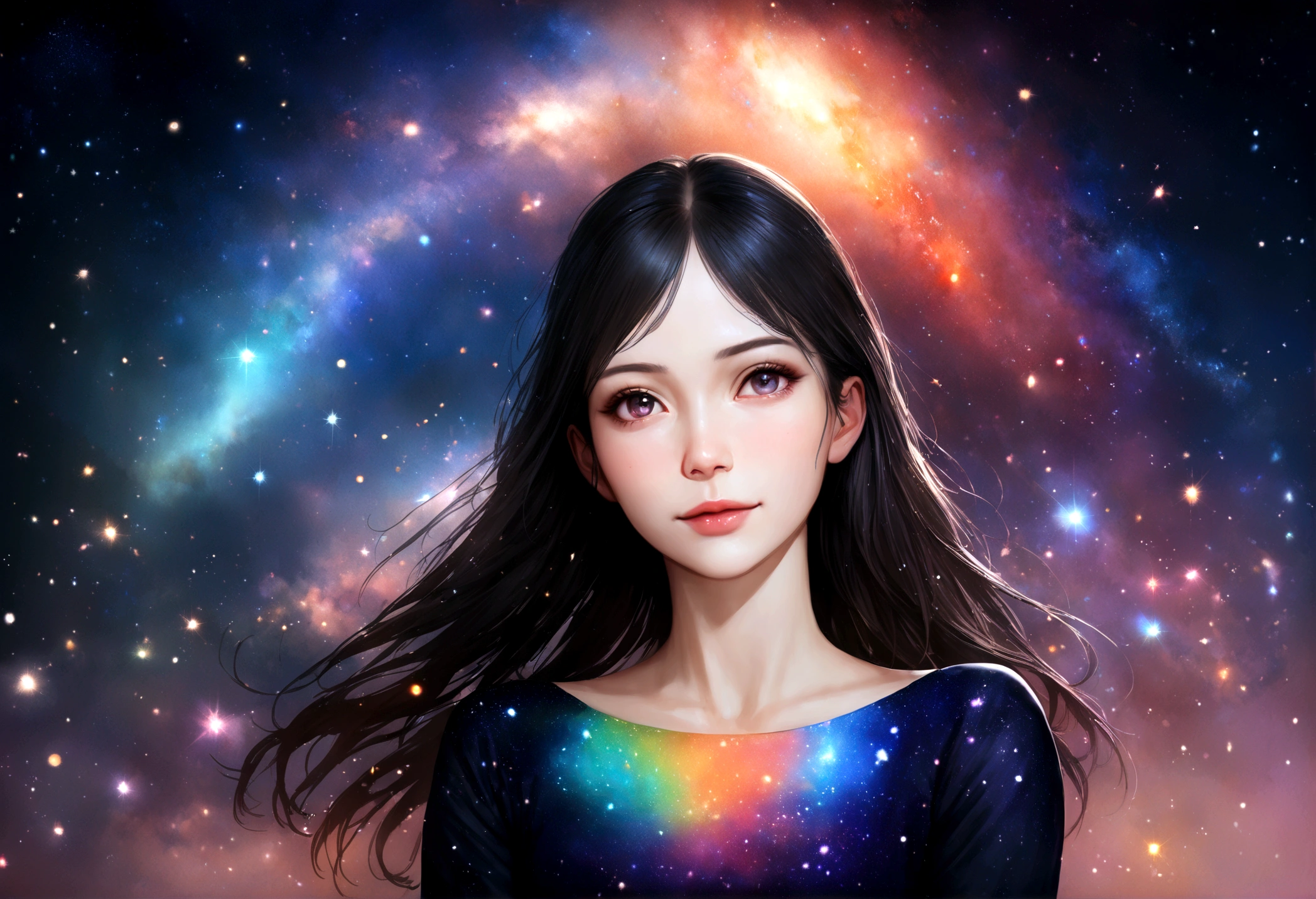 universe,Milky Way,Glitter effect,Highest quality, 8K, High resolution, masterpiece:1.2, Very detailed, Realistic:1.37, High resolution, 超High resolution, Ultra-fine painting, Very detailed, Professional, Vibrant colors