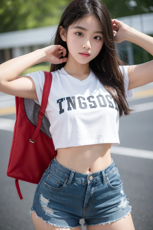Wear crop tops,Big in shorts