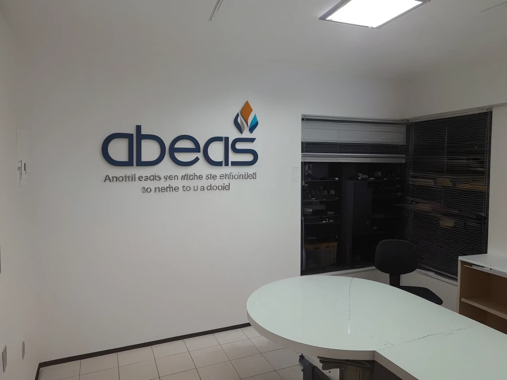 Create a realistic image of a sign for visual communication. The sign must feature the name "Mondial" in high-relief acrylic letters, 5mm thick and bright blue, reflecting the characteristic shine of the material. The letters should be directly pasted on the wall of a modern office. The wall should have a professional and clean appearance, with details that resemble a corporate environment, such as plaster finish, neutral paint or smooth texture. The lighting in the image must be carefully adjusted to highlight the brightness and relief of the letters, creating subtle shadows that increase the feeling of depth and realiSM