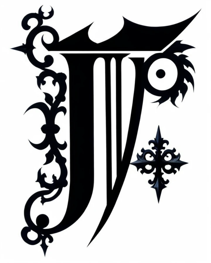 A large and gloomy symbol "Г" in a strict Gothic style surrounded by Gothic ornament, clearly, darkly, in detail, many additional elements in the Gothic style, arrows and sharp spikes, facets and heraldry, full immersion in the Gothic atmosphere