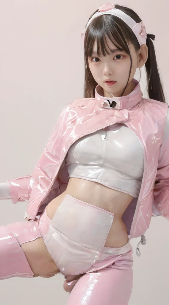 ((nsfw:1.9)), ((curvy hips:1.7)),((femboy1.8)),((futanari:1.9))((curvy thigh:1.7))(A huge penis grows out of a pussy, penis, solo :1.9),((sissy boy:1.8),((ultra high detail huge testicles :1.9)) (((((,Realistic pubic hair:1.9)))),(((The amount of pubic hair is high))) (((((Dense pubic hair)))), ((up lift ultra high detail pink latex twe-tone skimpy highleg loincloth :1.9)),),((((enamel highleg micro loincloth :1.9 )))),((ultra high detail penis:1.8)) ,((wide hips1.2)),,((nsfw:1.8)), ((curvy hips:1.8)),((puffy crotch:1.7)),(((high leg skimpy croch:1.6)),((undressing clothes:1.5),((ultra high detail pink latex enamel twe-tone micro highleg skimpy loincloth :1.9)),((ultra high detail penis :1.8)) ((((bottomwear doun:1.9)))),(bulge:1.8) ,{best quality},, ((ultra high detailed skin:1.9)),(32k, RAW photo, best quality, masterpiece:1.8), (ultra highres realistic, photo-realistic:1.8), (extremely detailed 8k wallpaper), 25yo femboy, (detailed face: 1.4)((ultra high detail satin idol outfit:1.5 )),(detailed face: 1.5), (best quality:1.5), (detailed face: 1.4)best quality, masterpiece,kpop idol,((ultra high detail latex idol outfit:1.5 )),((ultra high detail satin idol outfit:1.8)),(( midriff pink latex down jacket1.5))), ((ultra high detailed skin:1.9)),(32k, RAW photo, best quality, masterpiece:1.8), (ultra highres realistic, photo-realistic:1.8), (extremely detailed 8k wallpaper), 19yo girl, ((detailed face: 1.4)((ultra high detail satin idol outfit:1.5 )),(detailed face: 1.5), (best quality:1.6), (detailed face: 1.5)best quality, masterpiece,kpop idol,((ultra high detail latex idol outfit:1.7 )),((ultra high detail latex idol outfit:1.7)),(( midriff pink latex puffer jacket:1.8))) ((High Detail shiny pink-white latex cropped down jacket :1.9)),,((highleg skimpy croch))) (((high detail white twe-tone satin shirt:1.9))) (ultra high detail garter belt garter straps:1.2),(bulge:1.6),(black straight hair;1.8 ),(ultra high detail intricate thigh hight lace-up boots:1.3),(