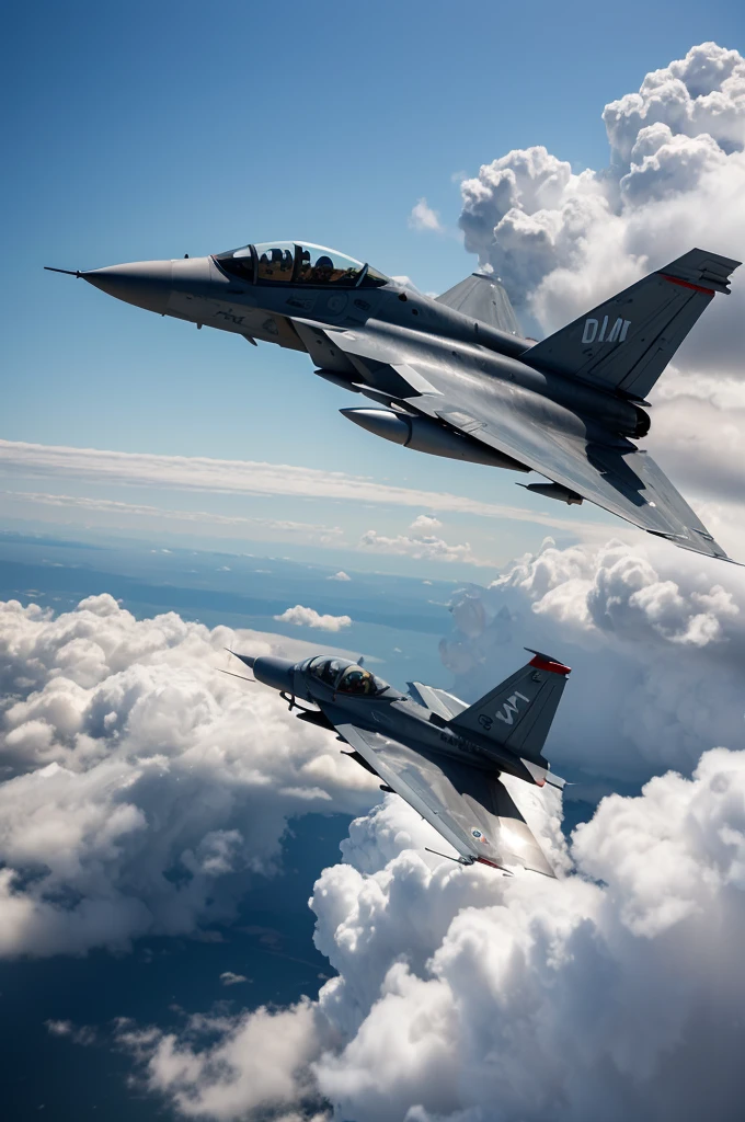 fighter jet going fast thru clouds