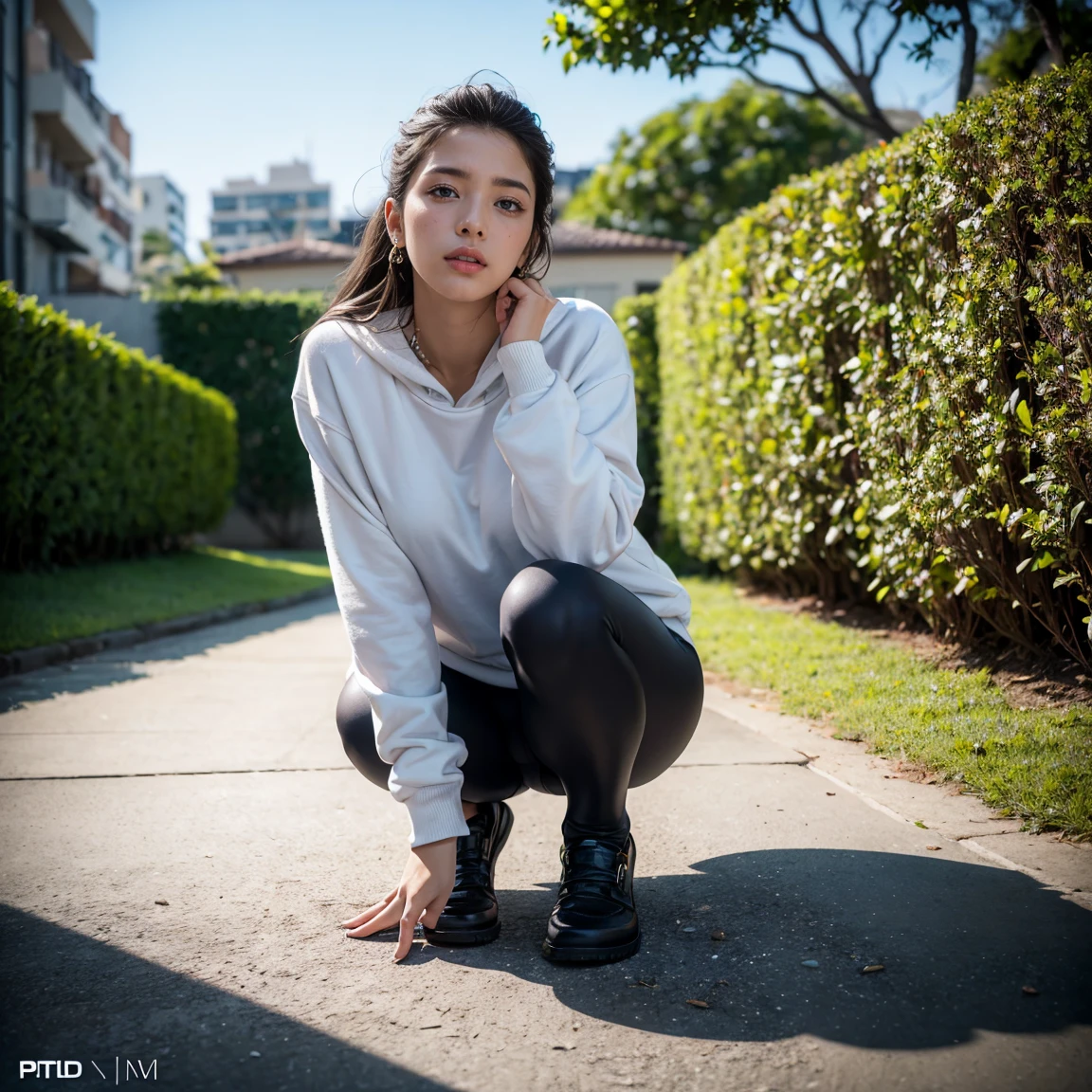 gorgeous young colombianwoman, In Rio de Janeiro, wearing a legging and a sweatshirt, full body, beautiful face, masterpiece, best quality, ultra-detailed, solo, shadows, contrast, cinematic light, side lighting, ultra high resolution, best shadow, RAW, 4k, 85 mm, poca profundidad de campo, Kodak Vision Color, estremadamente detailado, Cinematographer_\(ultra\), photorealistic, Realstic, Postproceso, Maximum details, aspereza, vida real, ultra realista, fotorreallsmo, Cinematographer, 8k UHD, Cinematographer
